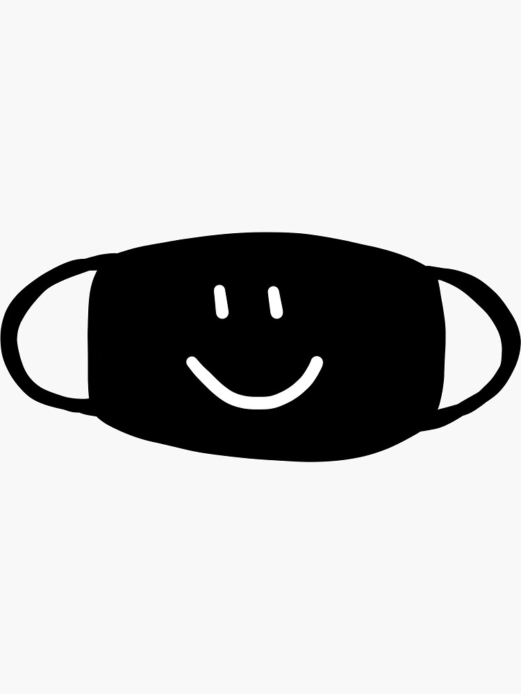 "Happy Mask" Sticker by Redbubble