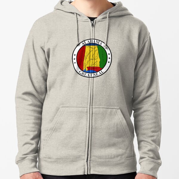 Alabama AL Official State Seal Zipped Hoodie