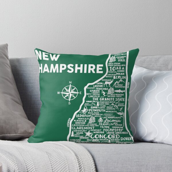 Item preview, New Hampshire Map  designed and sold by fiberandgloss.
