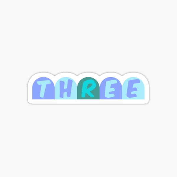 Happy BirthTees!: Numbudds Three Blue Sticker