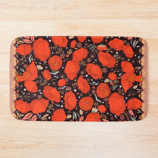 Item preview, Poppies confetti pattern dark designed and sold by ANNABEL THOS.