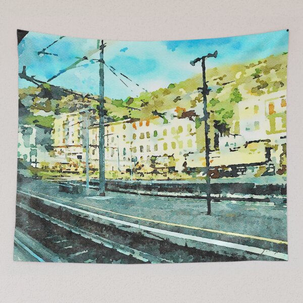 Item preview, Tivoli train station seen from the window designed and sold by Giuseppe Cocco.