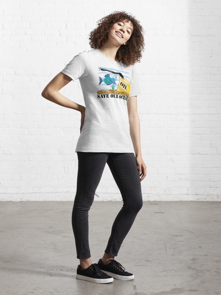 Alternate view of Earth Day "Save Our Oceans" Essential T-Shirt
