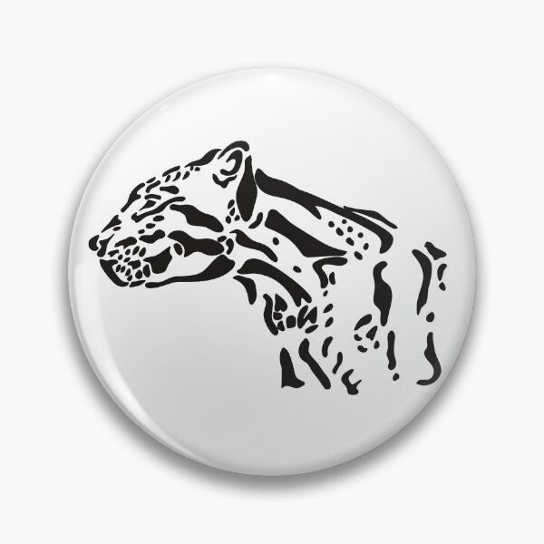 Item preview, silueta de cabeza de leopardo negro designed and sold by Maks08.