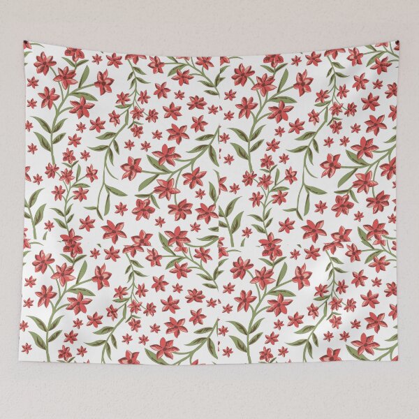 Item preview, Red and Green Floral Pattern designed and sold by bk2218.