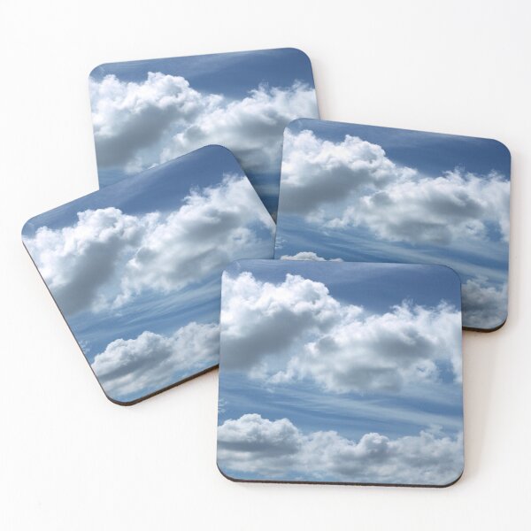 Item preview, blue sky with white fluffy clouds designed and sold by pinkal.