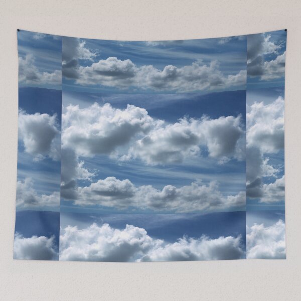 Item preview, blue sky with white fluffy clouds designed and sold by pinkal.