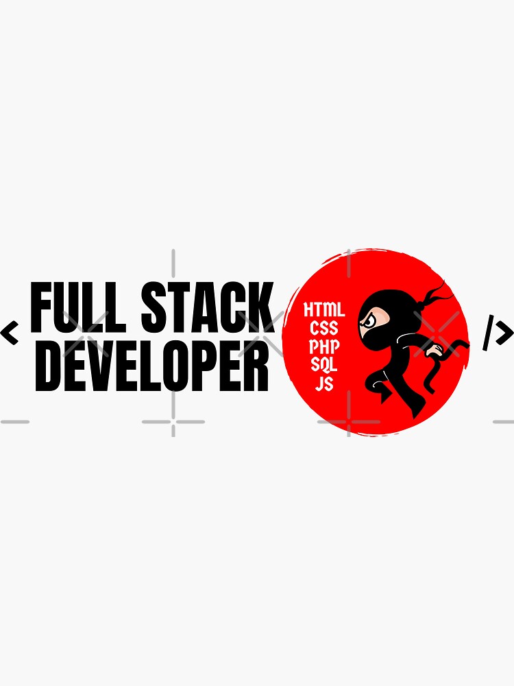 "Full Stack Developer Programmer" Sticker by playloud | Redbubble