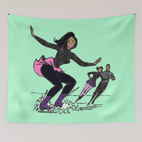 Item preview, vintage black figure skater designed and sold by Gossip Rag.