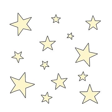 Artwork thumbnail, cute yellow pack of stars by Pastel-PaletteD