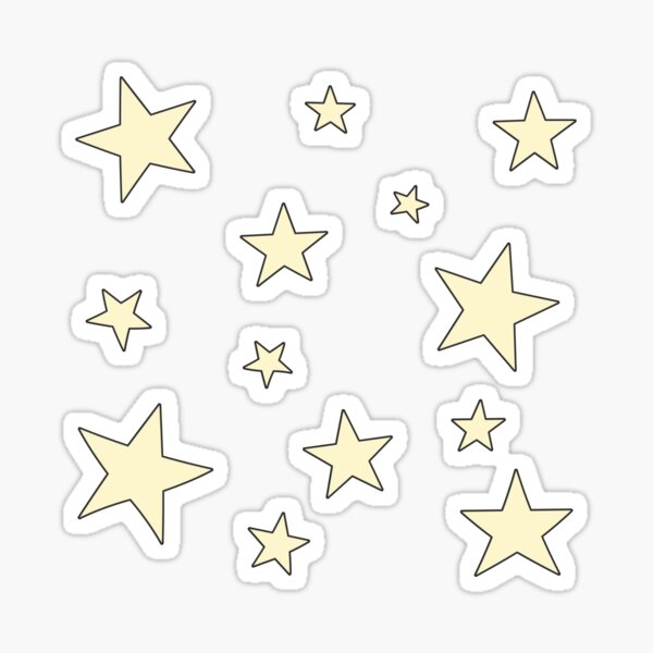 Cute Yellow Pack Of Stars Sticker By Pastel Paletted Redbubble