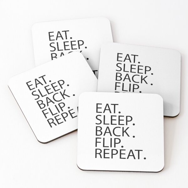 Artikelvorschau, Eat Sleep Back Flip Repeat: lustige Gymnastik - Geschenk für Frauen - süßes Design für Turnerinnen / Mädchen im Gymnastik-Geschenkstil entworfen und verkauft von Chamssou.