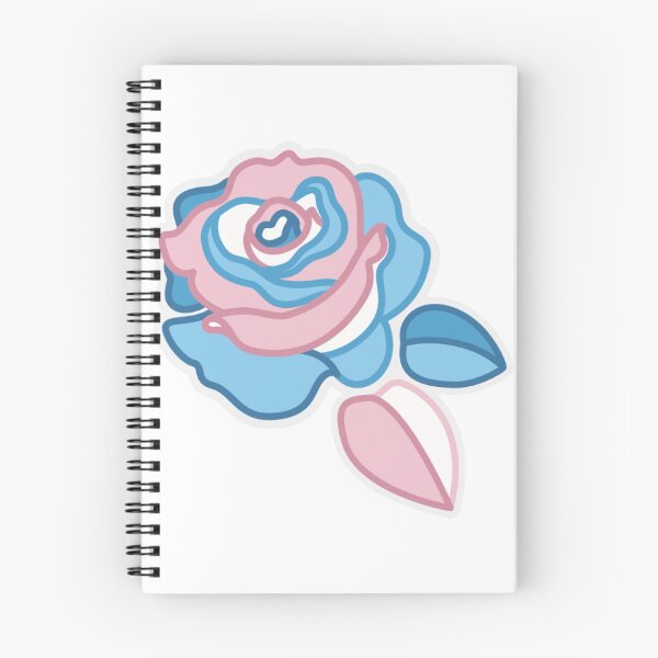 Aperçu de l'œuvre Trans Pride Rose Flower créée et vendue par Rose Laren.