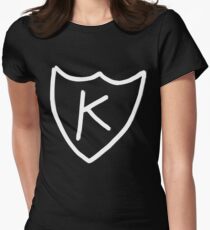 Kurt Cobain - K tattoo, K records (White) Women's Fitted T-Shirt