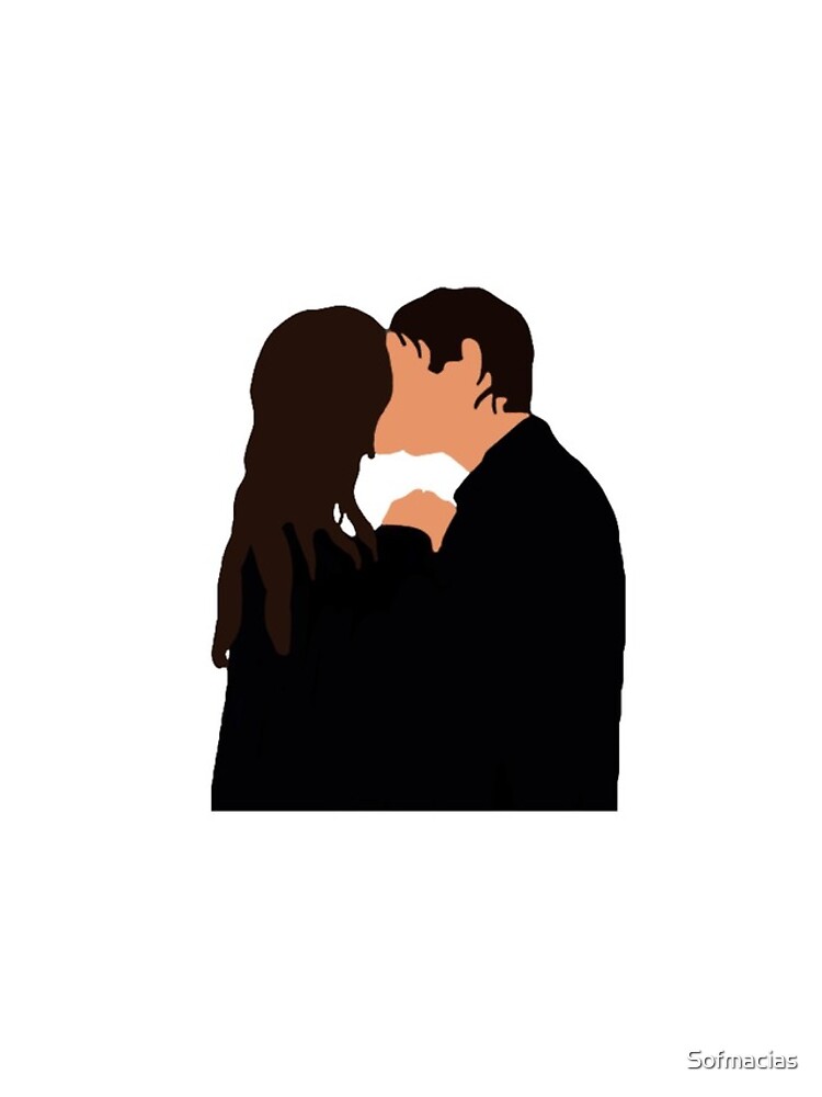 Delena First Kiss Sticker for Sale by Sofmacias