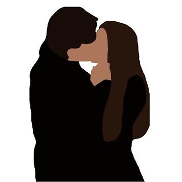 Delena First Kiss Sticker for Sale by Sofmacias