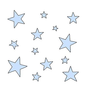 Artwork thumbnail, cute blue pack of stars by Pastel-PaletteD