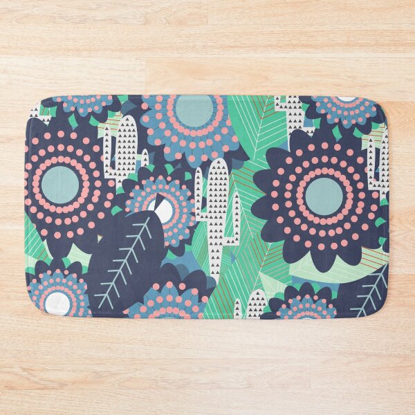 Item preview, Floral pattern with decorated cacti designed and sold by cocodes.