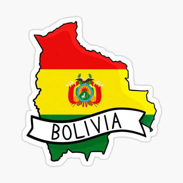 Bolivia Flag Map Sticker Sticker