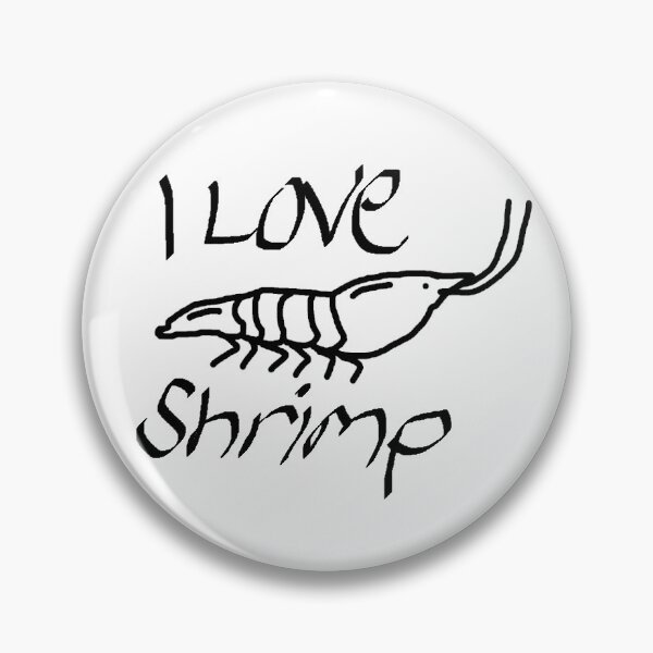Item preview, Simple I Love Shrimp Nano Shrimp Outline designed and sold by Ellie Davies.