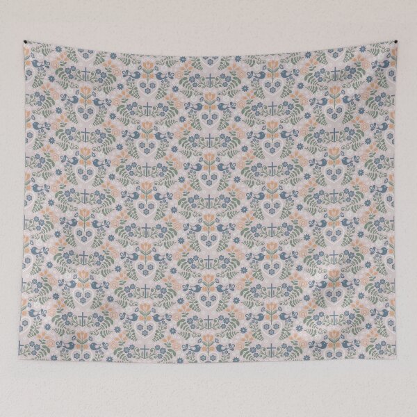 Item preview, Hygge Folk Art Colorful Pink designed and sold by design-by-highd.