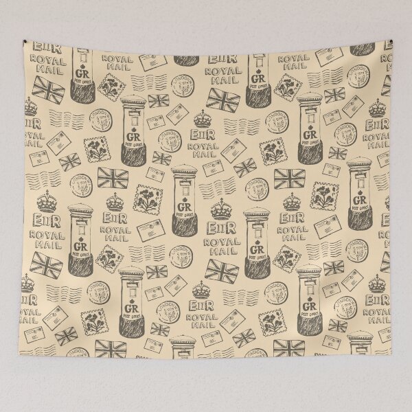 Item preview, Antique Victorian Royal Mail London Post Office Vintage Pattern designed and sold by digitalvintage.