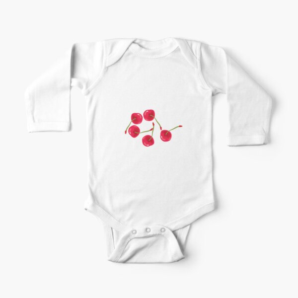 Sweet Cherries Long Sleeve Baby One-Piece