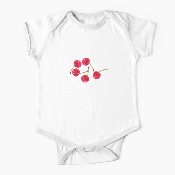 Sweet Cherries Short Sleeve Baby One-Piece