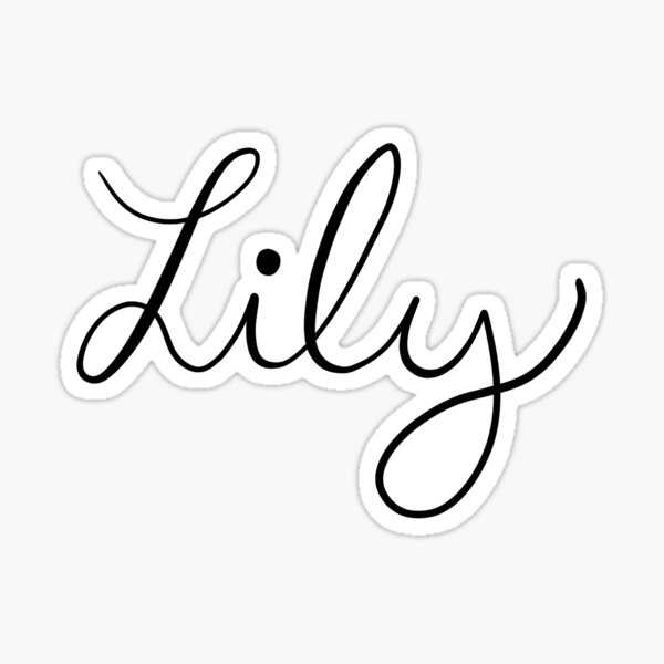 Lily Name Stickers Redbubble