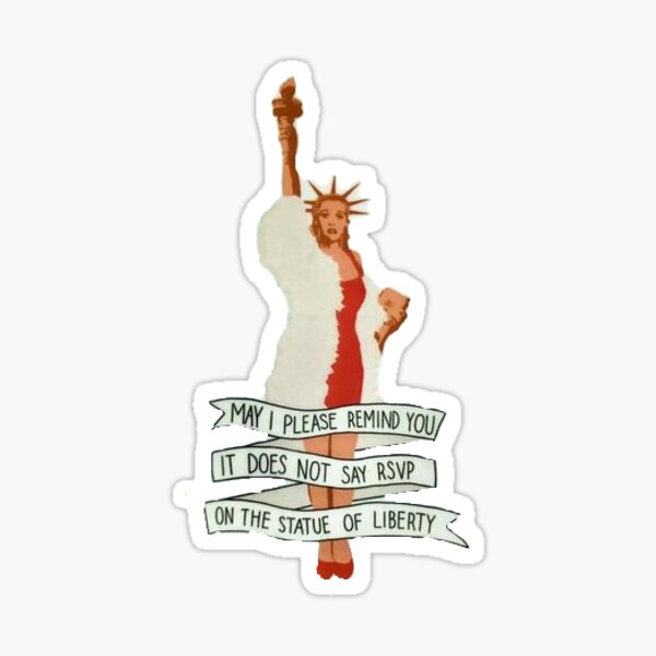 Ahnungslose Freiheitsstatue Sticker