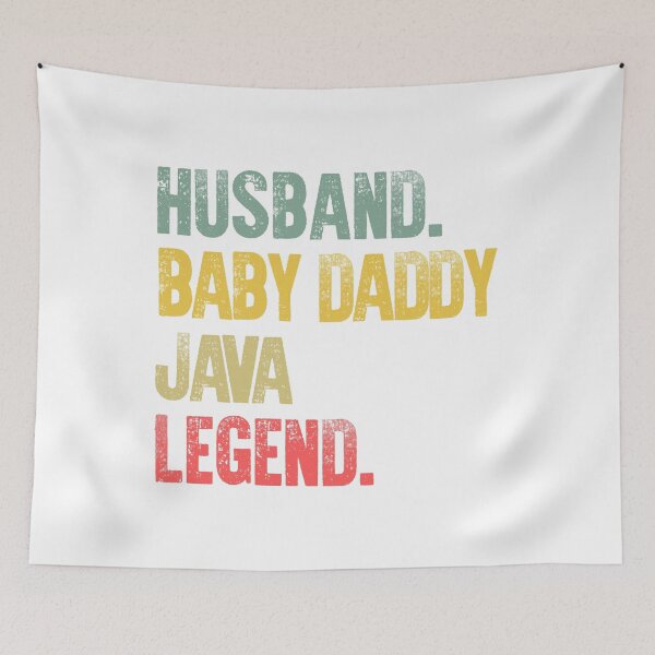 Item preview, Funny Men Vintage T Shirt Husband Baby Daddy Java Legend designed and sold by Bendthetrend.