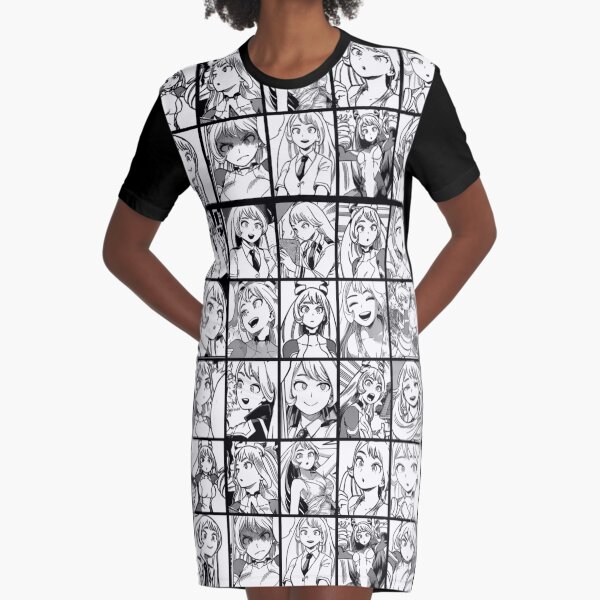 Nejire Hadou Collage (Black and White version) - My hero academia Graphic T-Shirt Dress