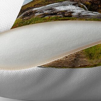 Alternate view of Kirkjufell, Iceland Throw Pillow