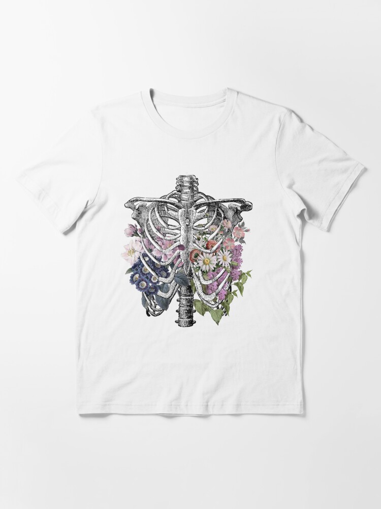 "Floral Rib Cage " Tshirt for Sale by jilliangyo Redbubble rib tshirts cage tshirts