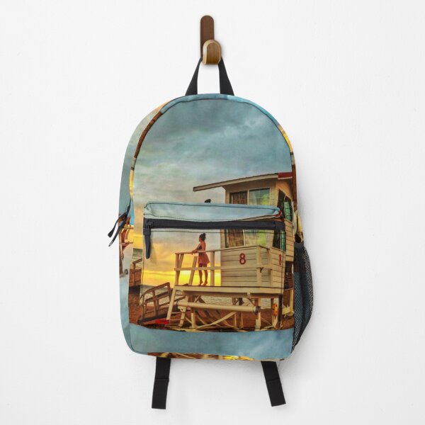 Item preview, Lifeguard tower at sunset . designed and sold by silviasunflower.