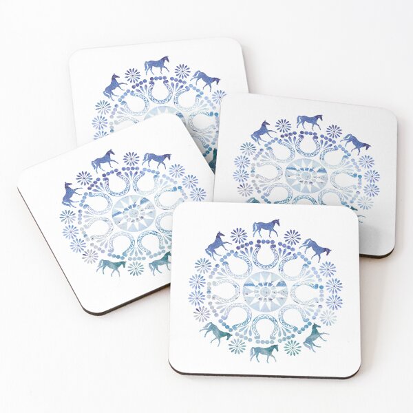 Item preview, Blue Horse Mandala designed and sold by WatersEdgeGal.