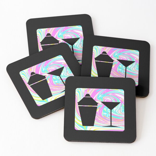 Item preview, COCKTAIL SYMBOL in psychedelic colours designed and sold by SquareClub.