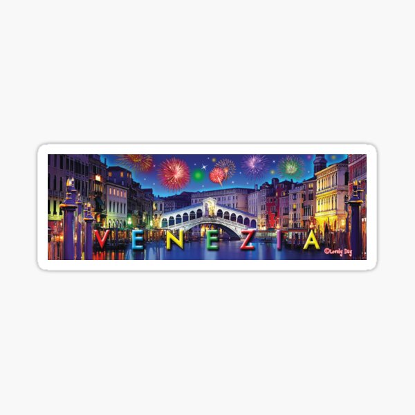 Item preview, Venezia Venice Rialto Bridge Fireworks Famous Lovely Day Design designed and sold by Lovely Day.