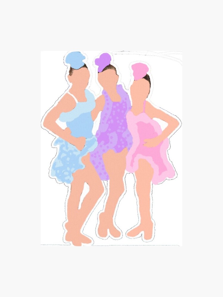 "dance moms girls color block sticker " Sticker for Sale by