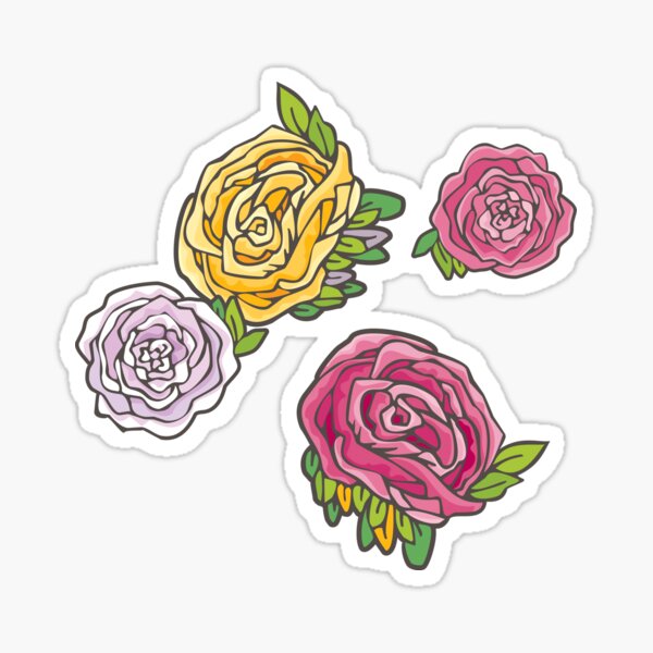 Vintage Roses Sticker