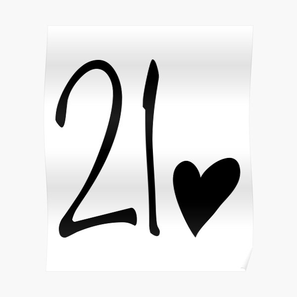 Posters Sur Le Theme Joyeux 21eme Anniversaire Redbubble