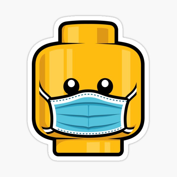 Lego Head Stickers Redbubble - lego logo and baby face head roblox