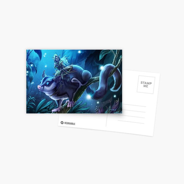 Sugar Glider Rider Postcard