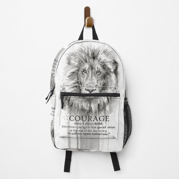 Item preview, Courage Quote Lion Motivational Watercolor designed and sold by Olga Shvartsur.