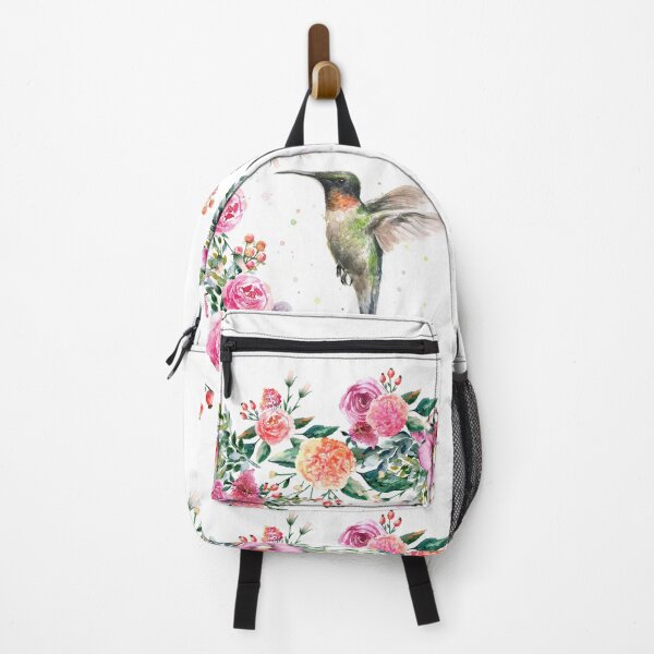 Item preview, Hummingbird and Flowers Watercolor designed and sold by Olga Shvartsur.
