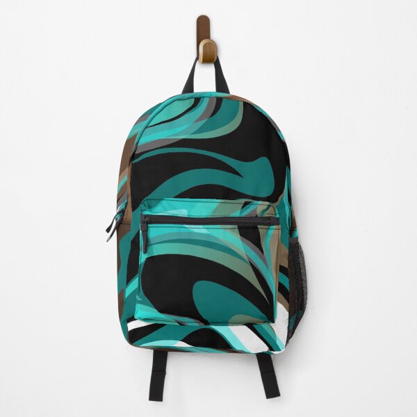 Item preview, Liquify – Brown, Turquoise, Teal, Black, White designed and sold by Elsy's Art.