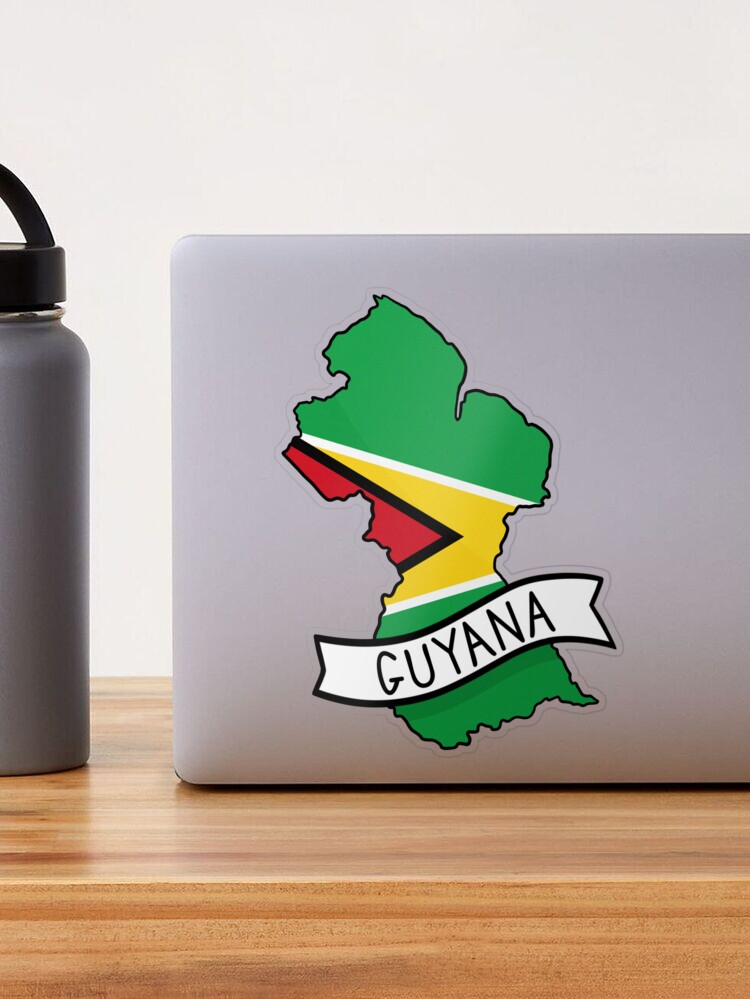 Map with Flag Inside Guyana 4x6.3 Sticker Decal die Cut Vinyl - Made and  Shipped in USA - Yahoo Shopping