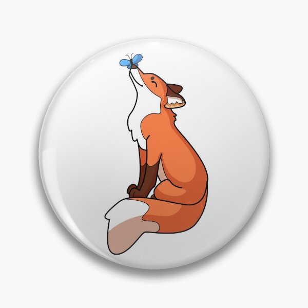 Item preview, Happy Fox with Butterfly designed and sold by EmHurst10.