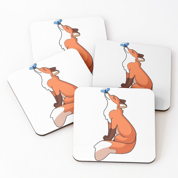 Item preview, Happy Fox with Butterfly designed and sold by EmHurst10.