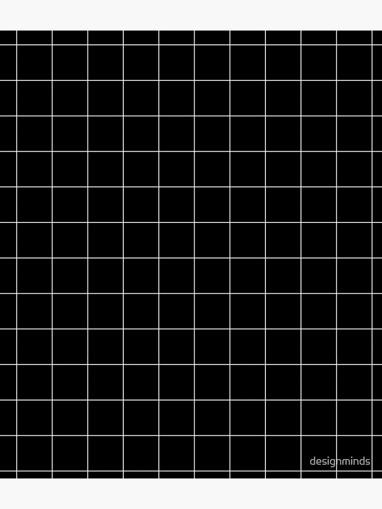 Windowpane Check Grid (white/black) by designminds